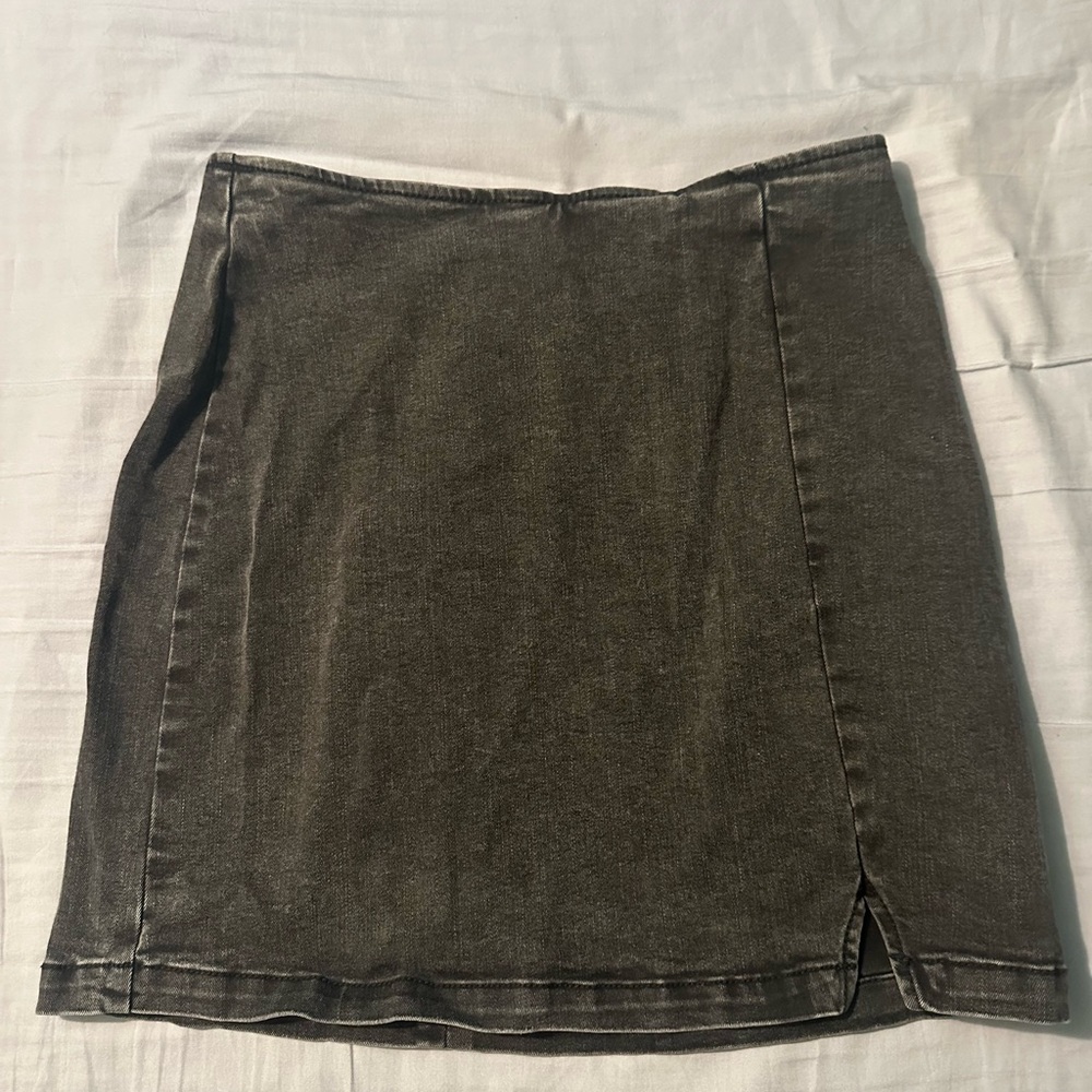 Wild Fable Black Denim Skirt With Slit